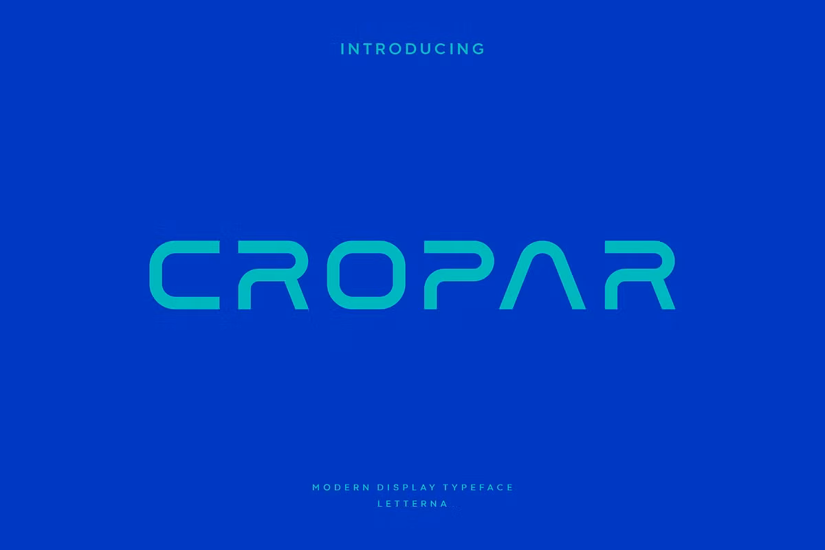Cropar - Modern Futuristic Typeface Free Download Free Download