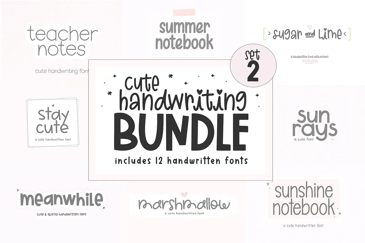 Cute Handwriting Font Bundle | 2 Free Download Free Download Cute Handwriting Font Bundle | 2 Free Download Free Download