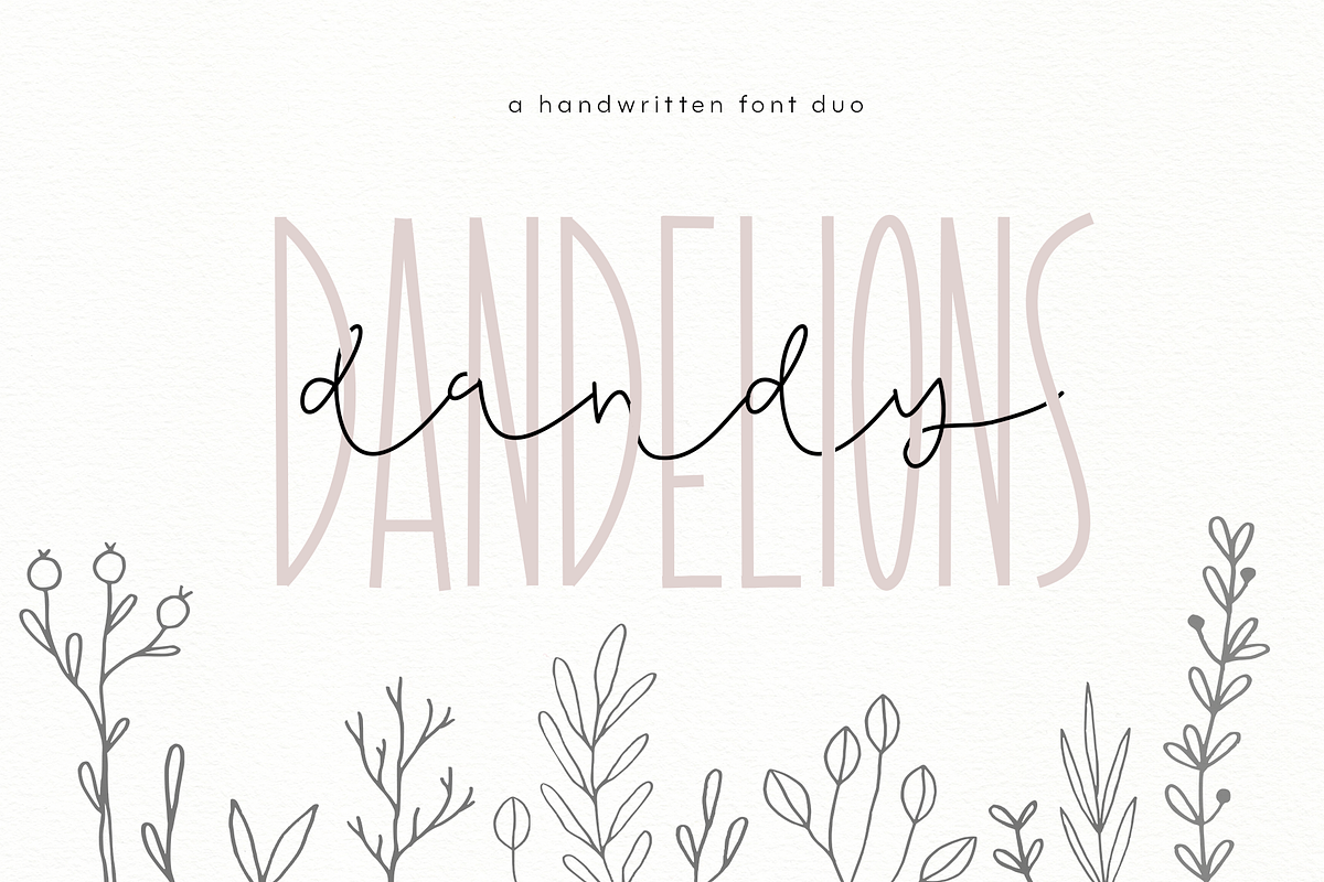 Dandy Dandelions - A Script Font Duo Free Download Free Download Dandy Dandelions - A Script Font Duo Free Download Free Download