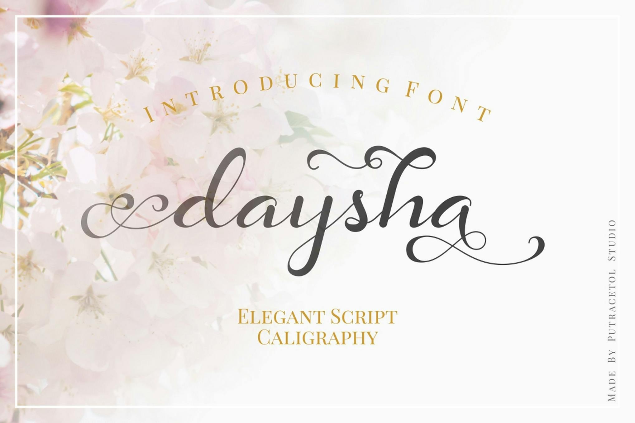 Daysha - Wedding Elegant Script Calligraphy Font Free Download Daysha - Wedding Elegant Script Calligraphy Font Free Download