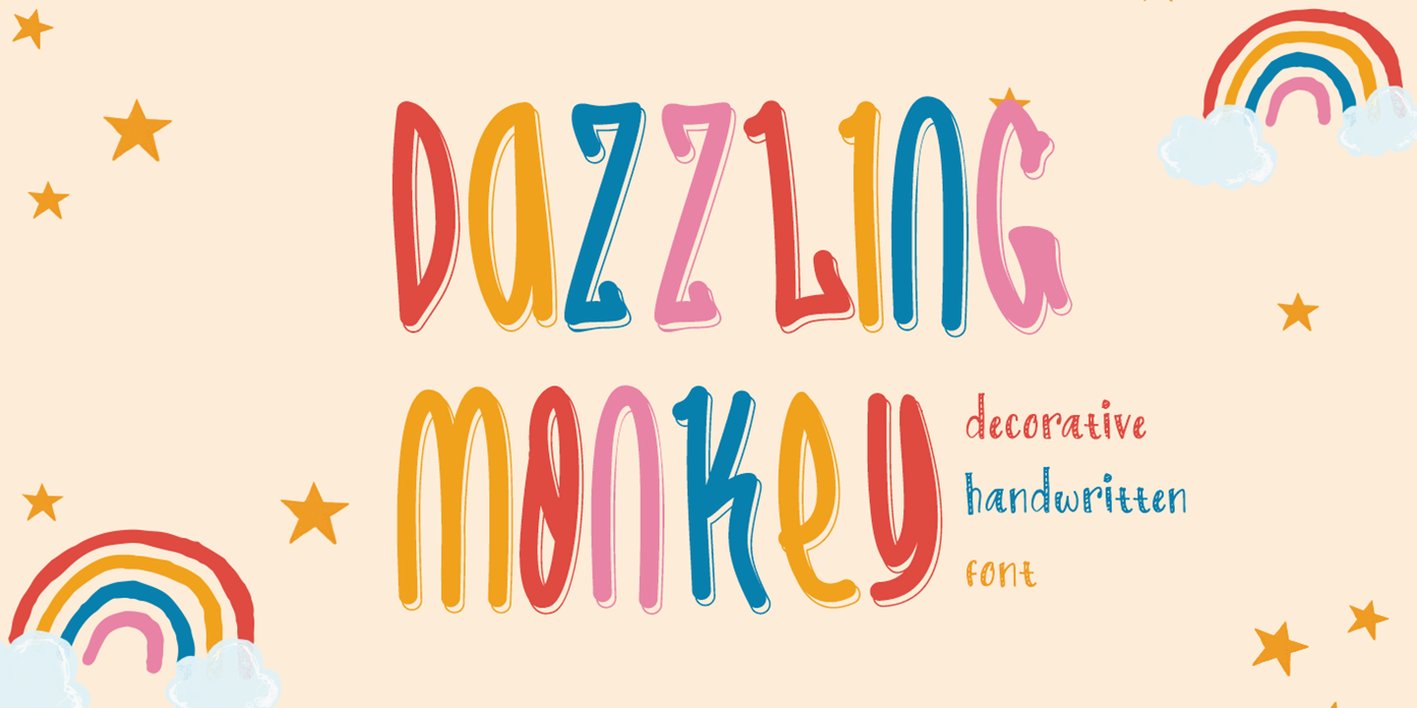 Dazzling Monkey Font Free Download Dazzling Monkey Font Free Download