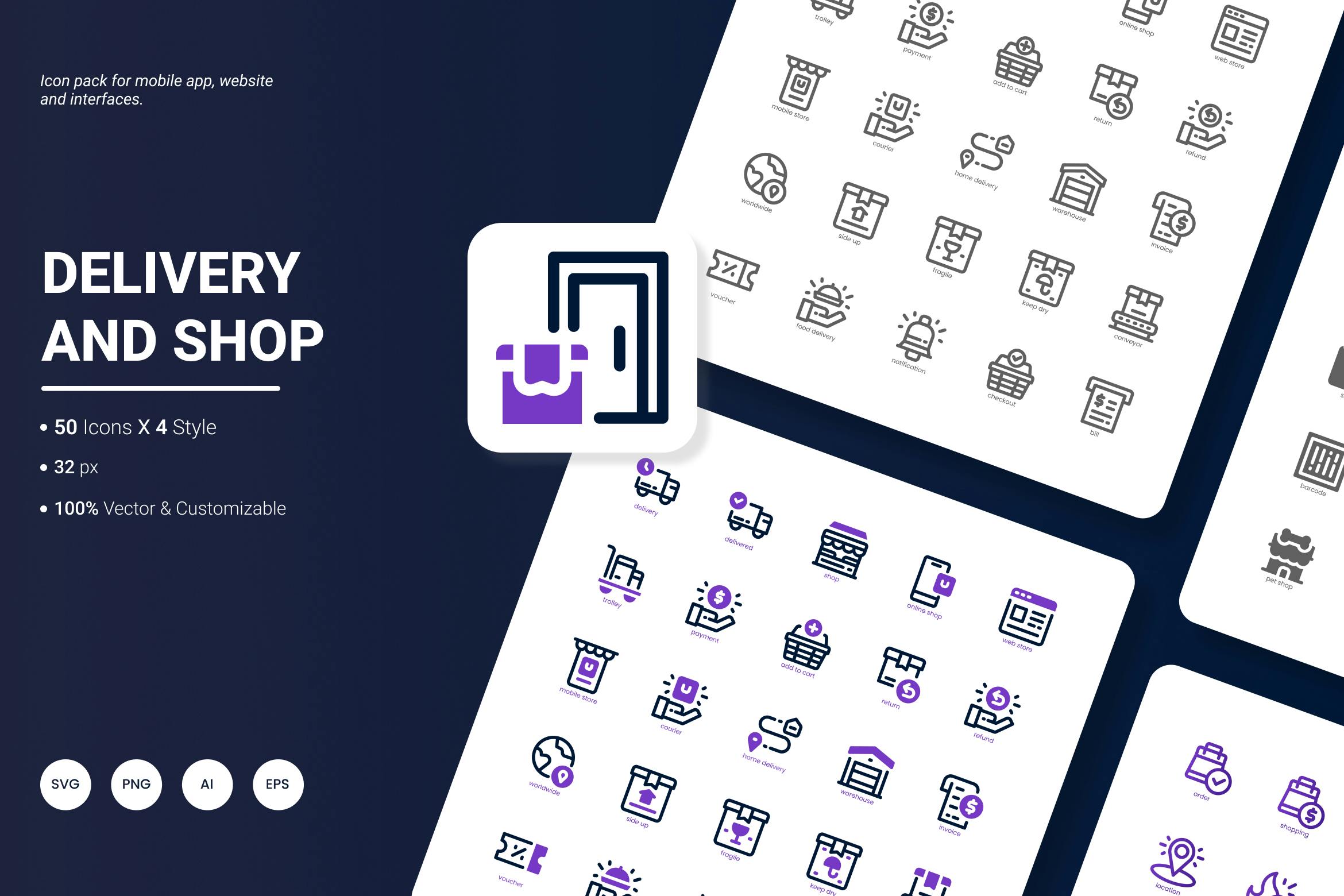 Delivery and Shop Icon Pack Free Download Delivery and Shop Icon Pack Free Download