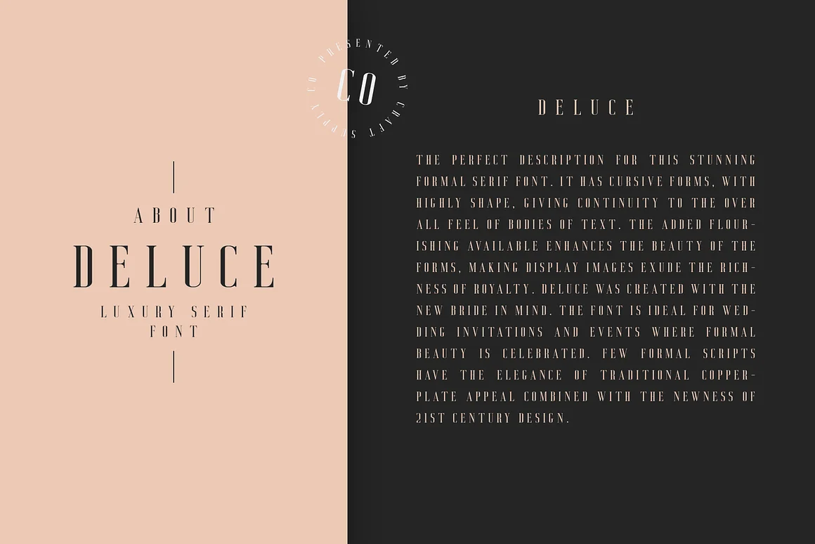 Deluce - Luxury Serif Font
