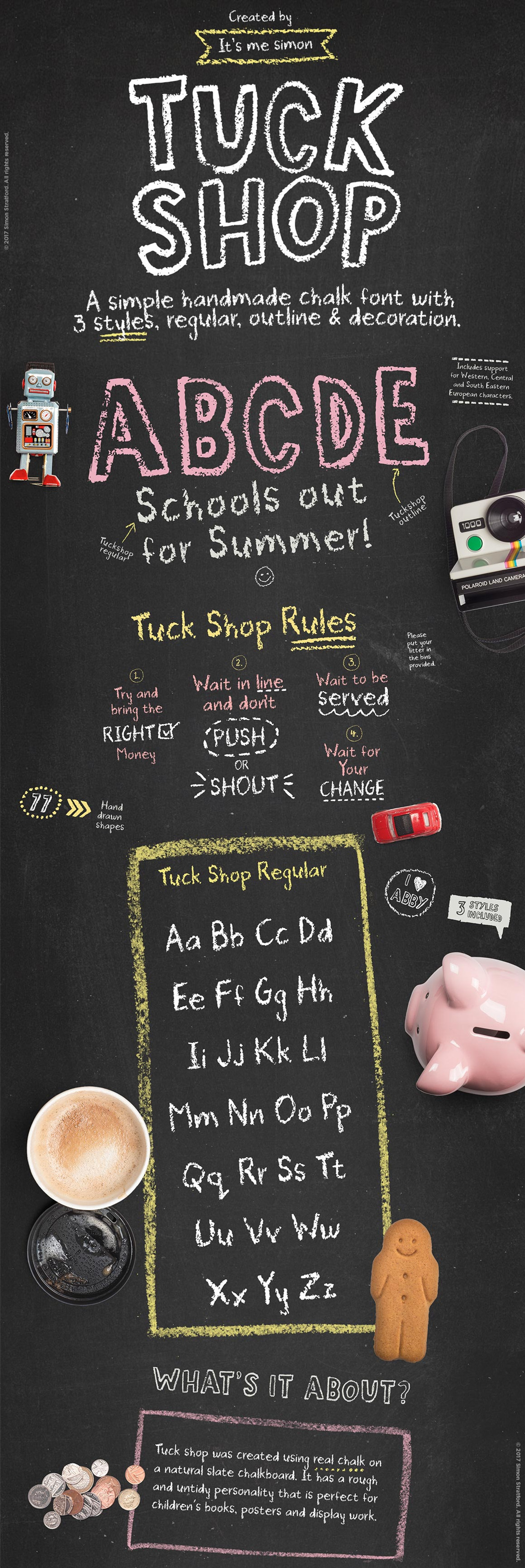 Display font Chalk board Tuck Shop Free Download Display font Chalk board Tuck Shop Free Download