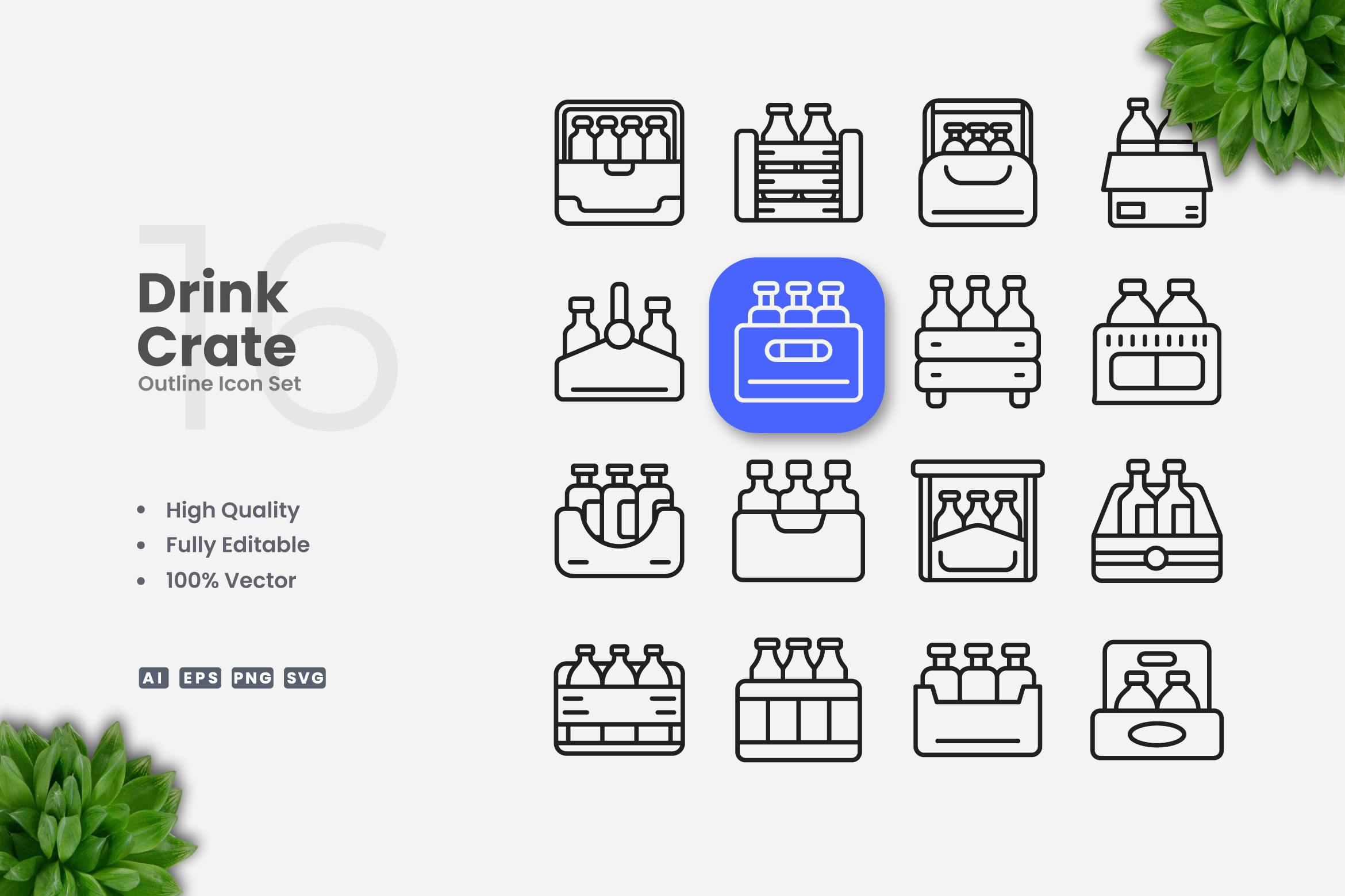 Drink Crate Outline Icons Free Download Drink Crate Outline Icons Free Download