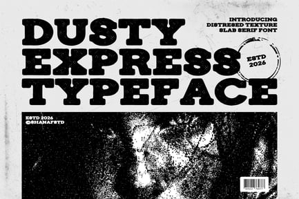 Dusty Express – Rough Texture Font