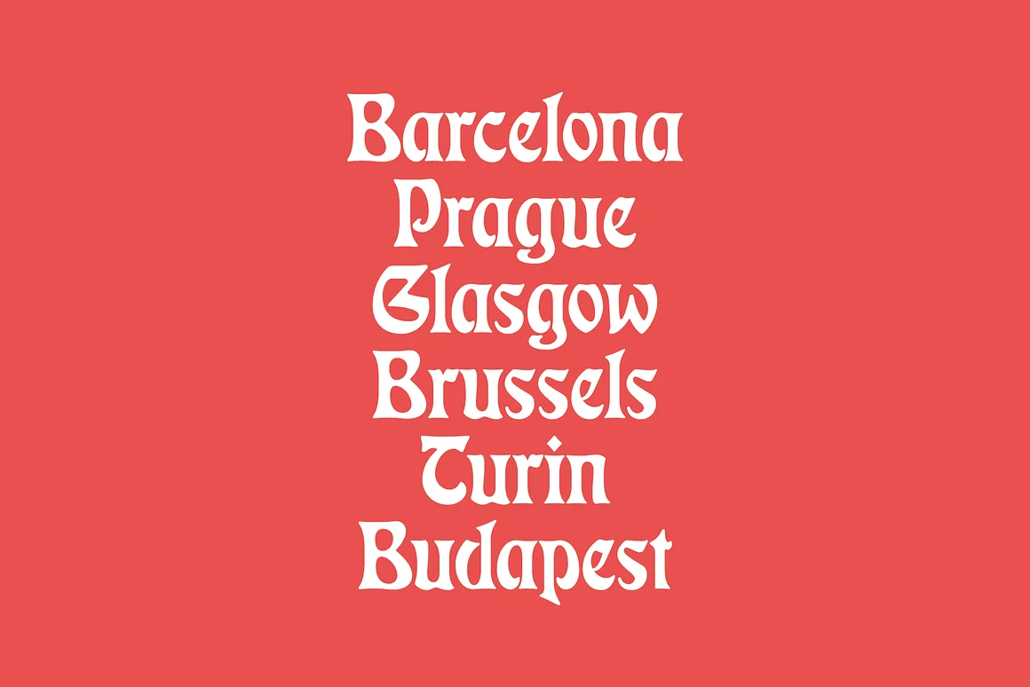 Eckmann Moderne Elegant Art Nouveau Font