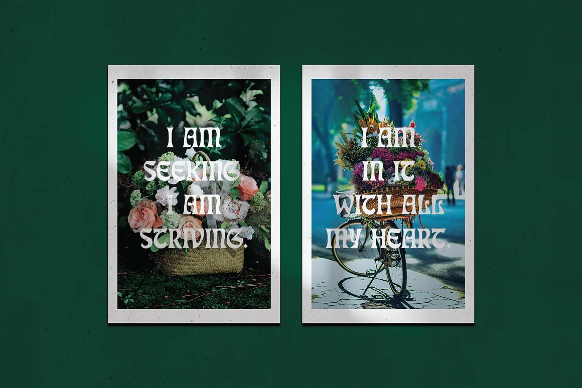 Eckmann Moderne Elegant Art Nouveau Font