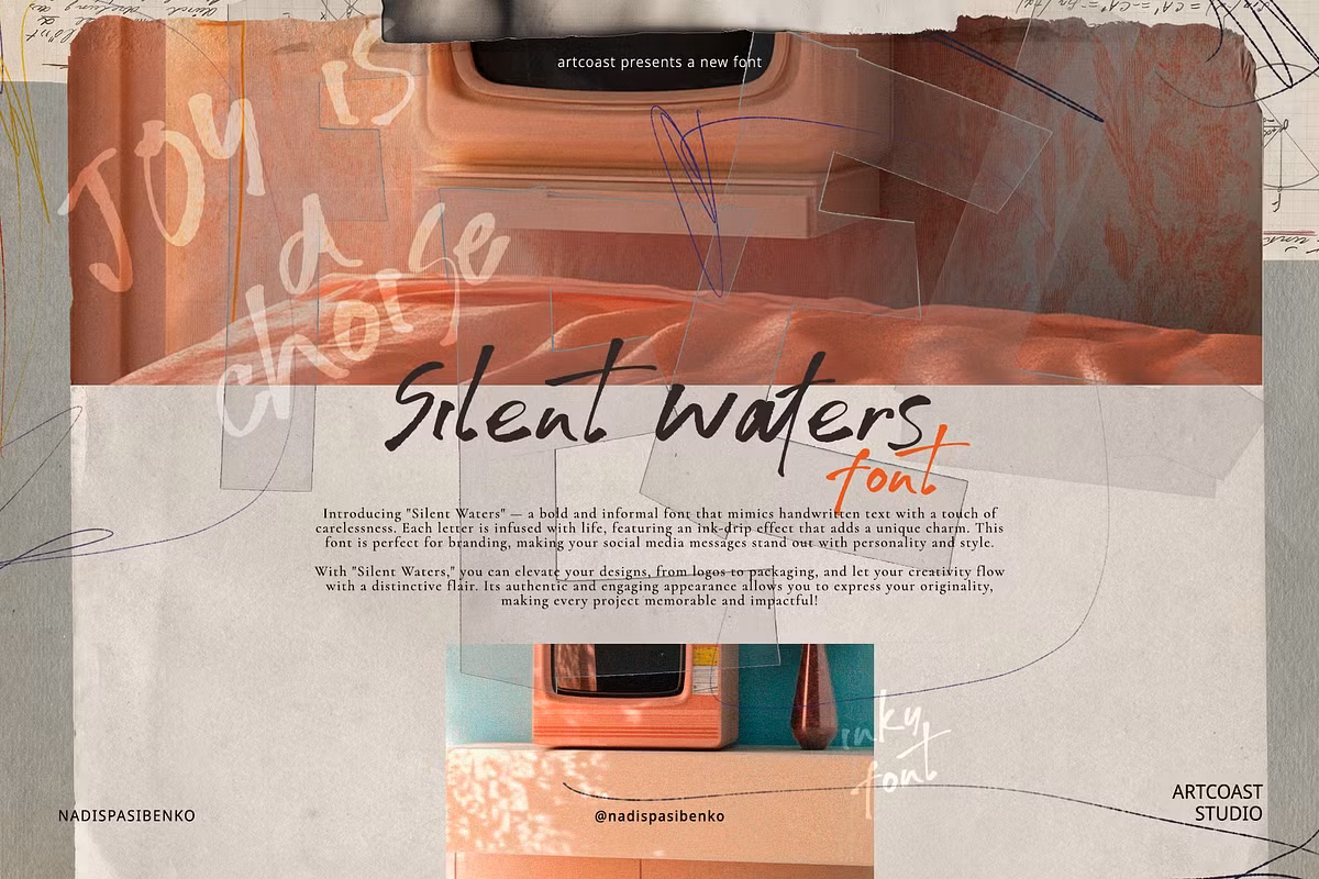 Elegant Inky Font - Silent Waters Free Download Free Download Elegant Inky Font - Silent Waters Free Download Free Download