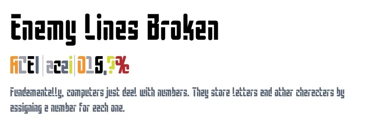 Enemy Lines Font