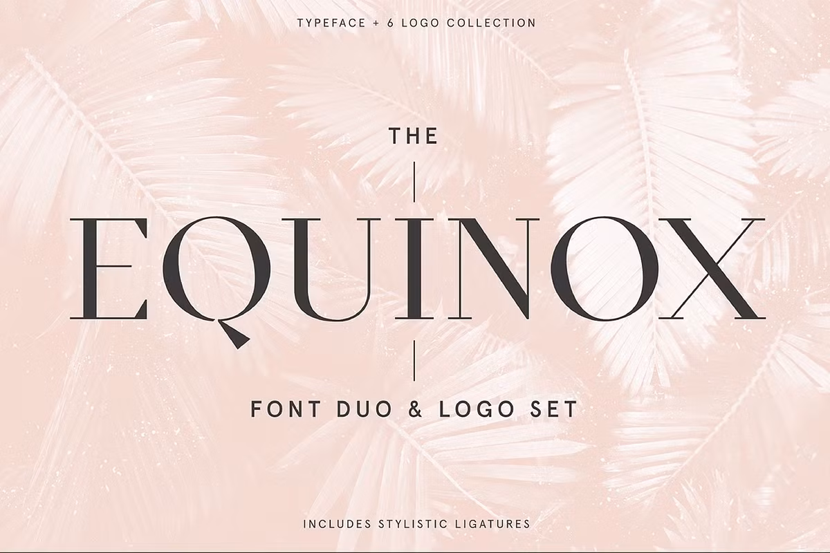 Equinox Stylish Font duo & logo set Free Download Free Download