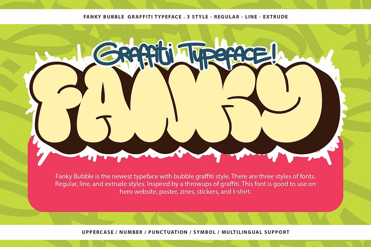 Fanky Bubble Graffiti Typeface Free Download Free Download