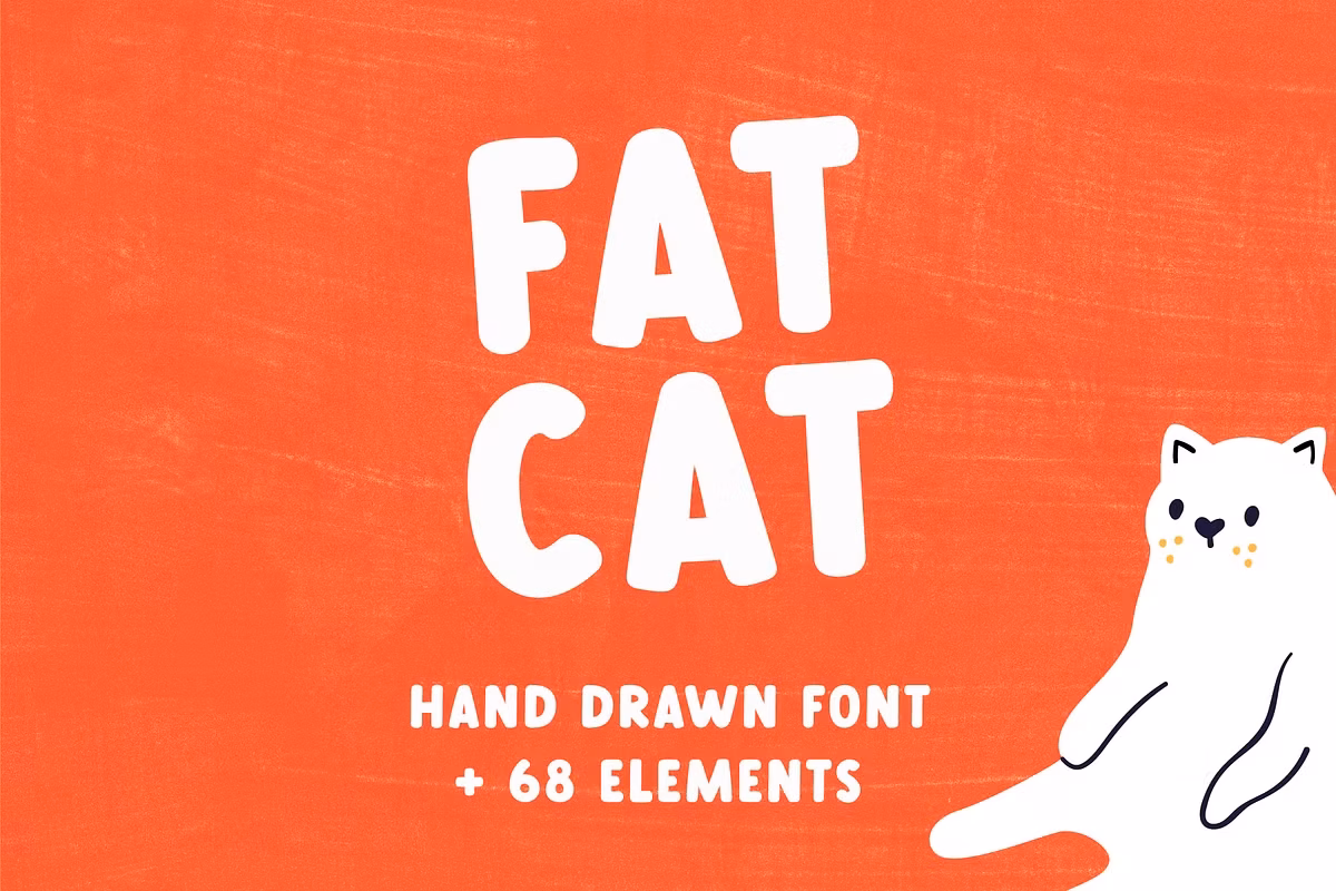 Fat Cat | Hand drawn font Free Download Free Download Fat Cat | Hand drawn font Free Download Free Download