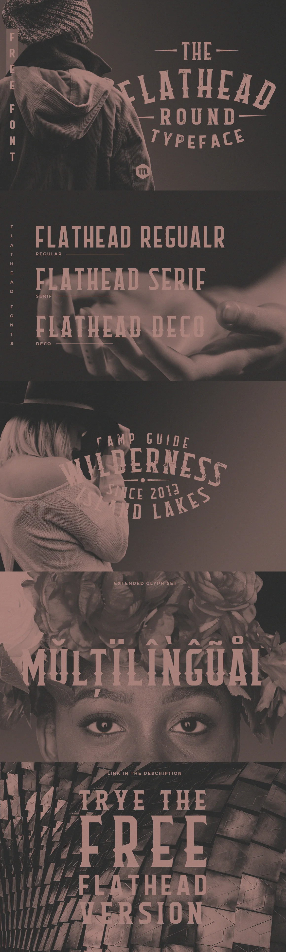 Flathead Round Vintag Typeface Font
