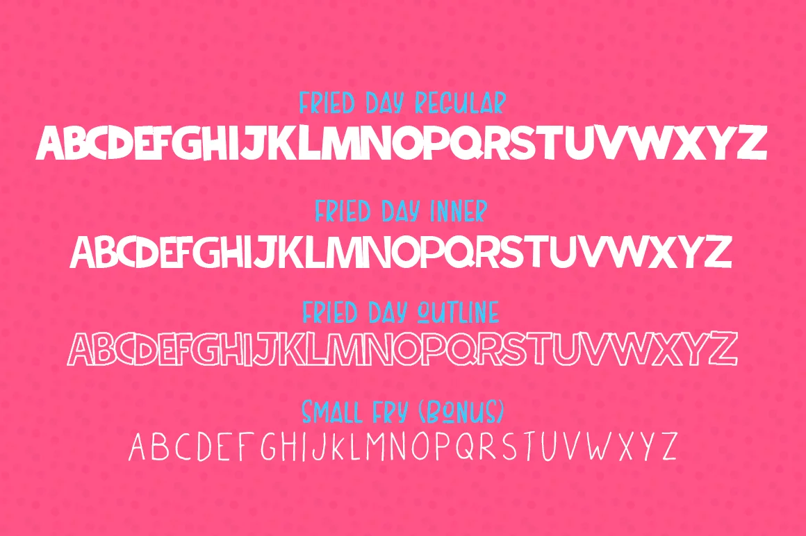 Fried Day Font Family (4 Font Set)