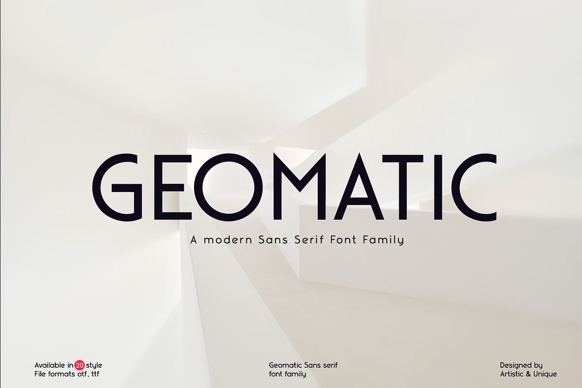 Geomatic - Sans serif font family Free Download Free Download