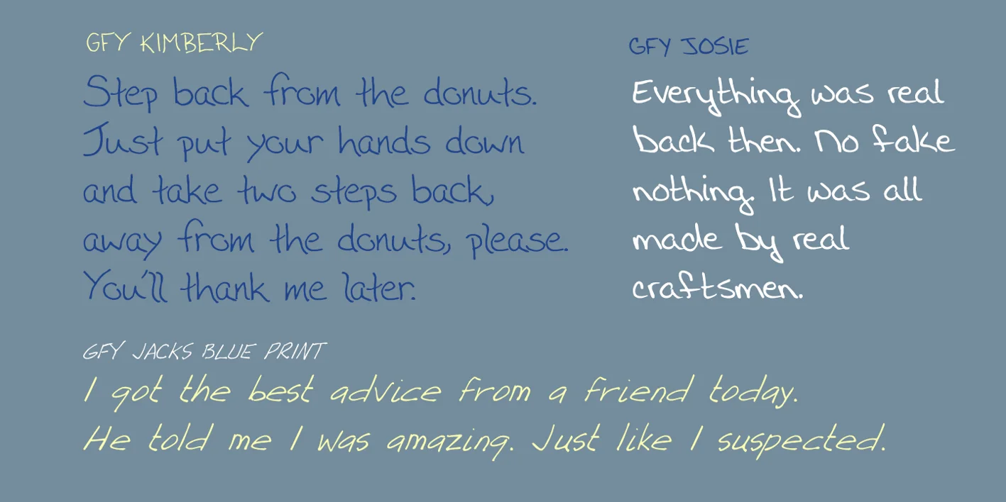 GFY Handwriting Fontpak