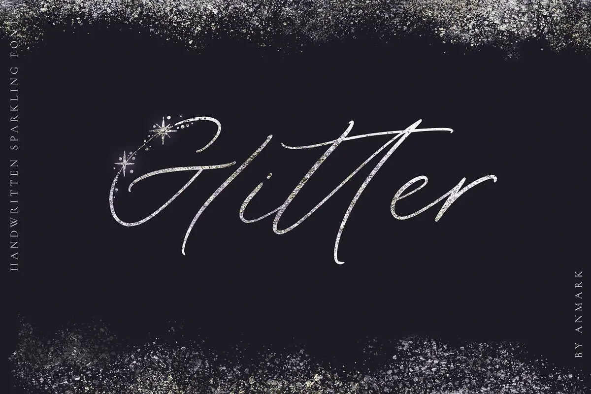 Glitter. Festive font with sparks Free Download Free Download Glitter. Festive font with sparks Free Download Free Download