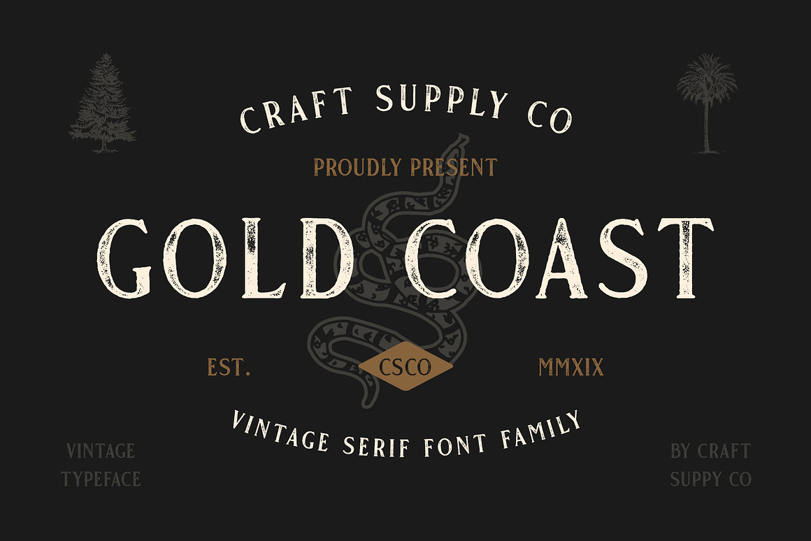 Gold Coast - Vintage Serif + Extras Free Download