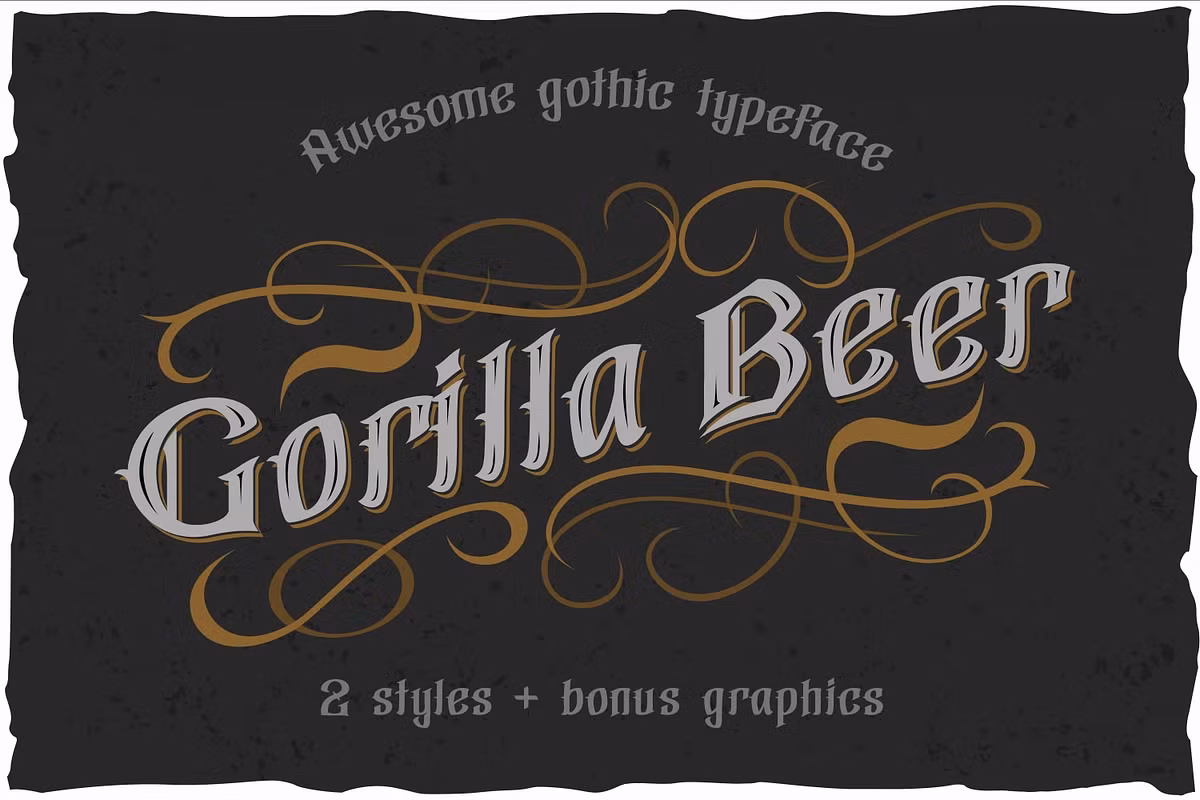 Gorilla beer - gothic typeface Free Download Free Download Gorilla beer - gothic typeface Free Download Free Download