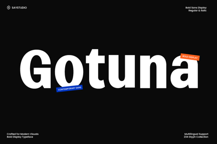 Gotuna – Bold Branding Sans Serif Font