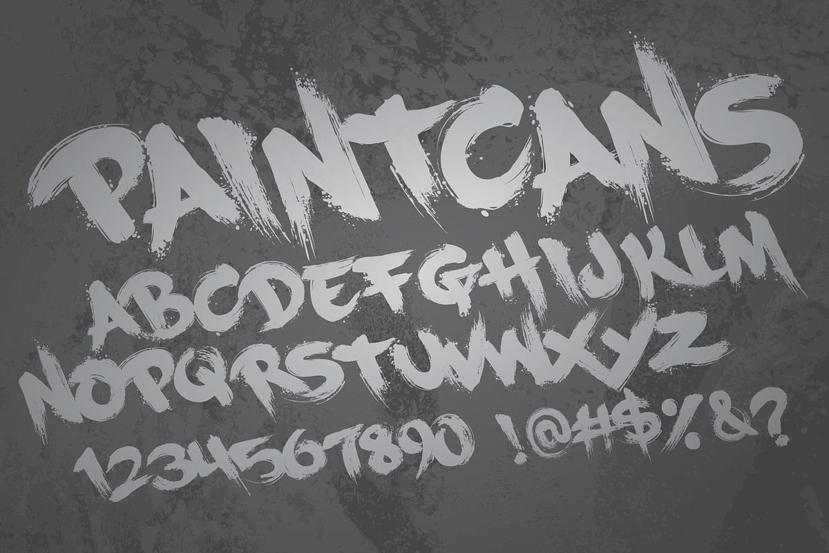 Graffiti Fonts | PaintCans Free Download Free Download