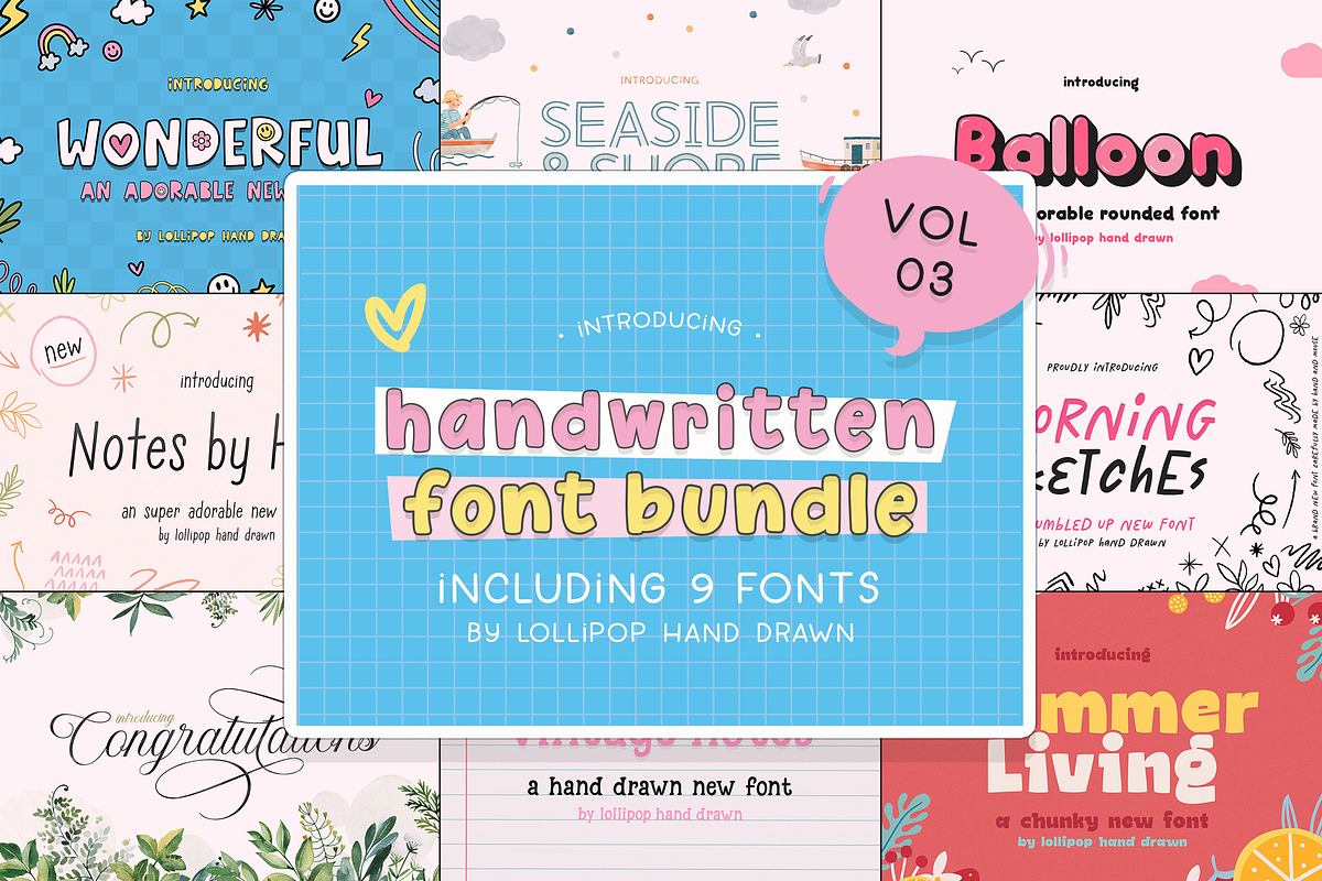 Handwritten Font Bundle - Vol 03 Free Download Free Download Handwritten Font Bundle - Vol 03 Free Download Free Download