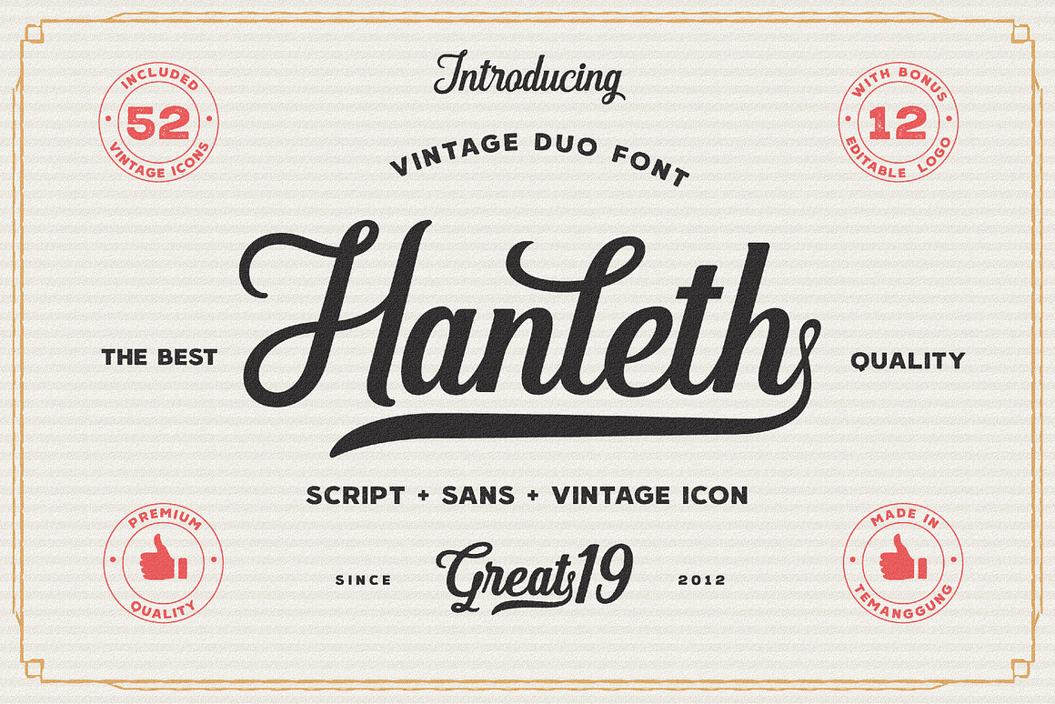 Hanleth Vintage Font Duo Free Download Hanleth Vintage Font Duo Free Download