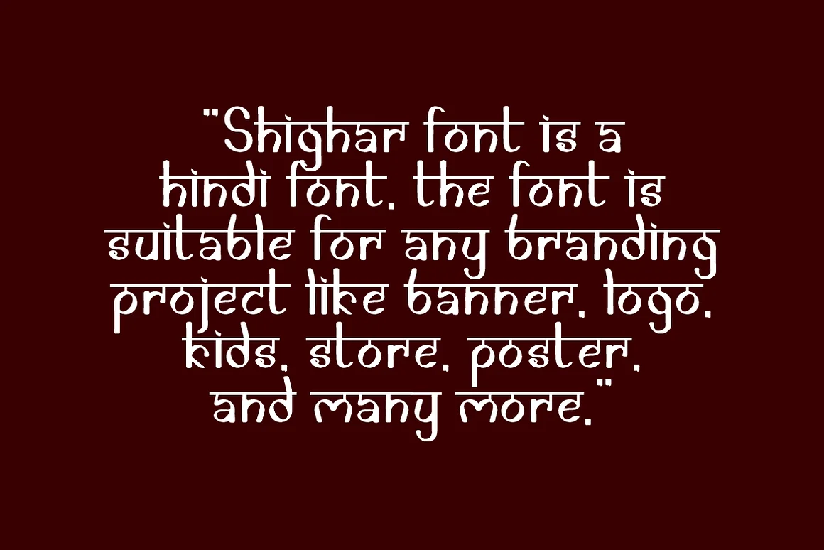 Shighar - Artdeco & Hindi Font
