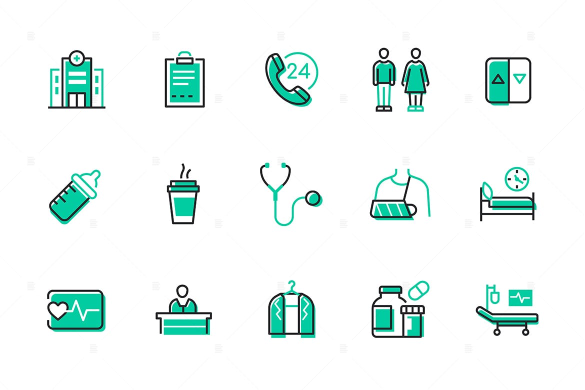 Hospital Wayfinding and Health Care - Line Icons Free Download Hospital Wayfinding and Health Care - Line Icons Free Download