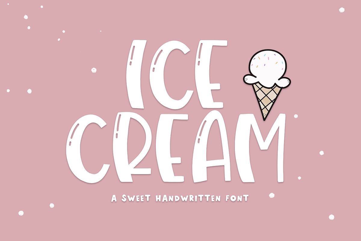 Ice Cream - A Fun Handwritten Font Free Download Free Download