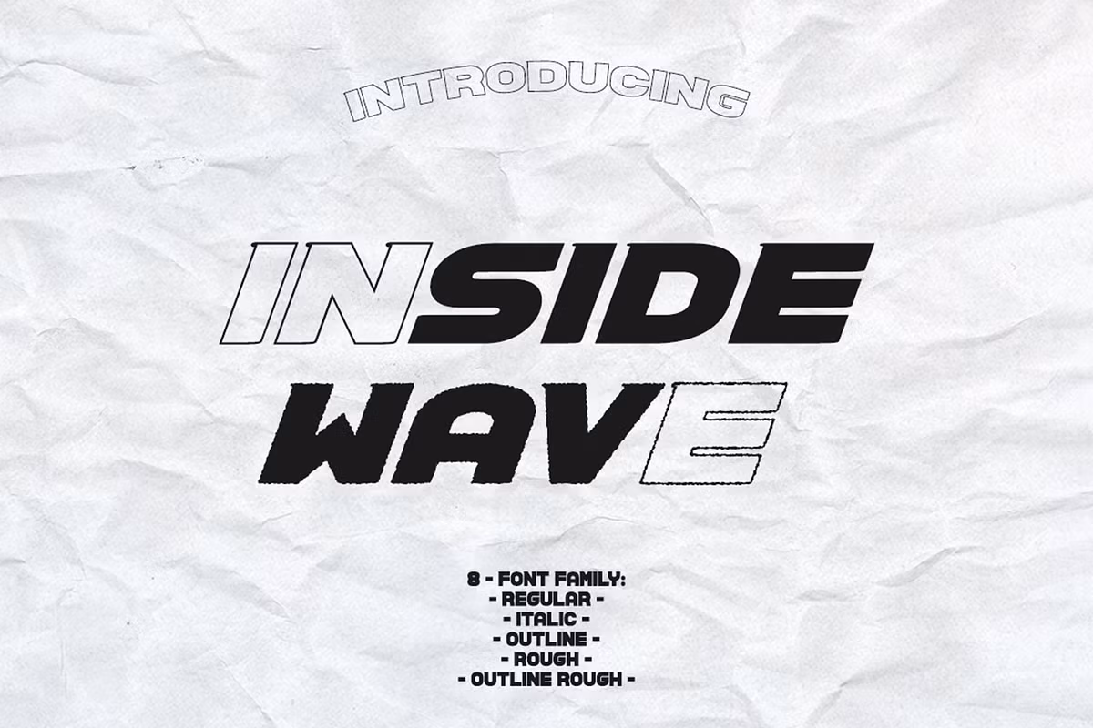 INSIDE WAVE FONT FAMILY Free Download Free Download