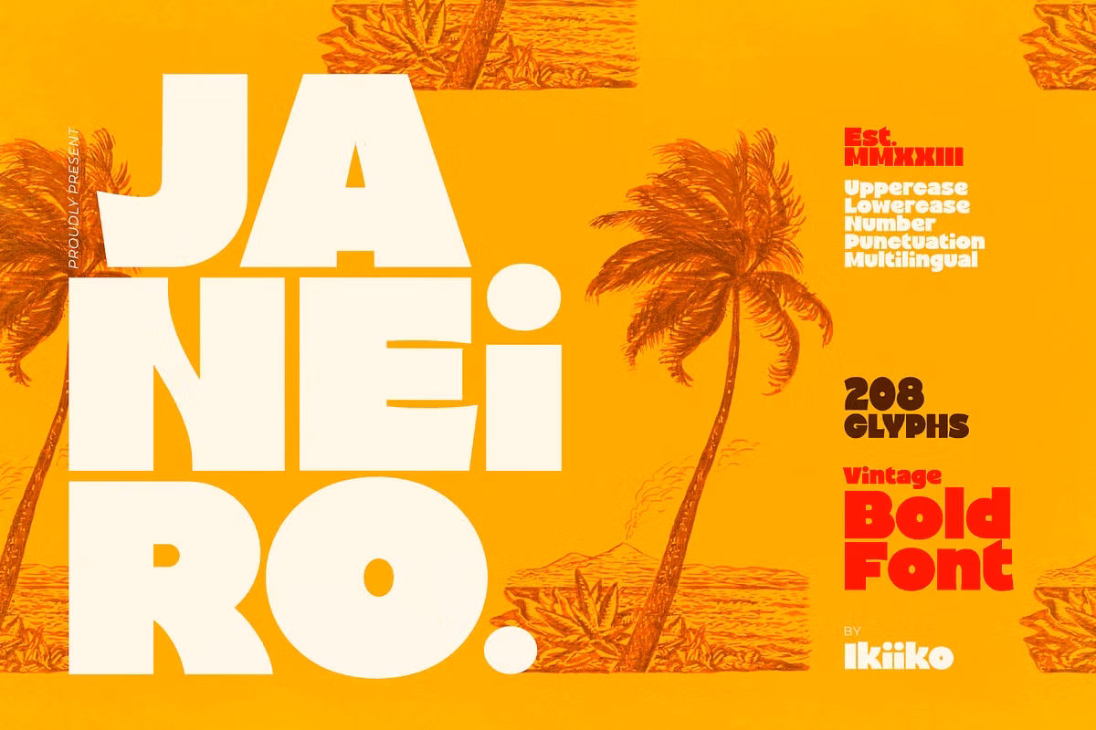 Janeiro - Vintage Bold Font Free Download Free Download