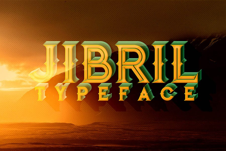 Jibril - Vintage Style Font Free Download Jibril - Vintage Style Font Free Download