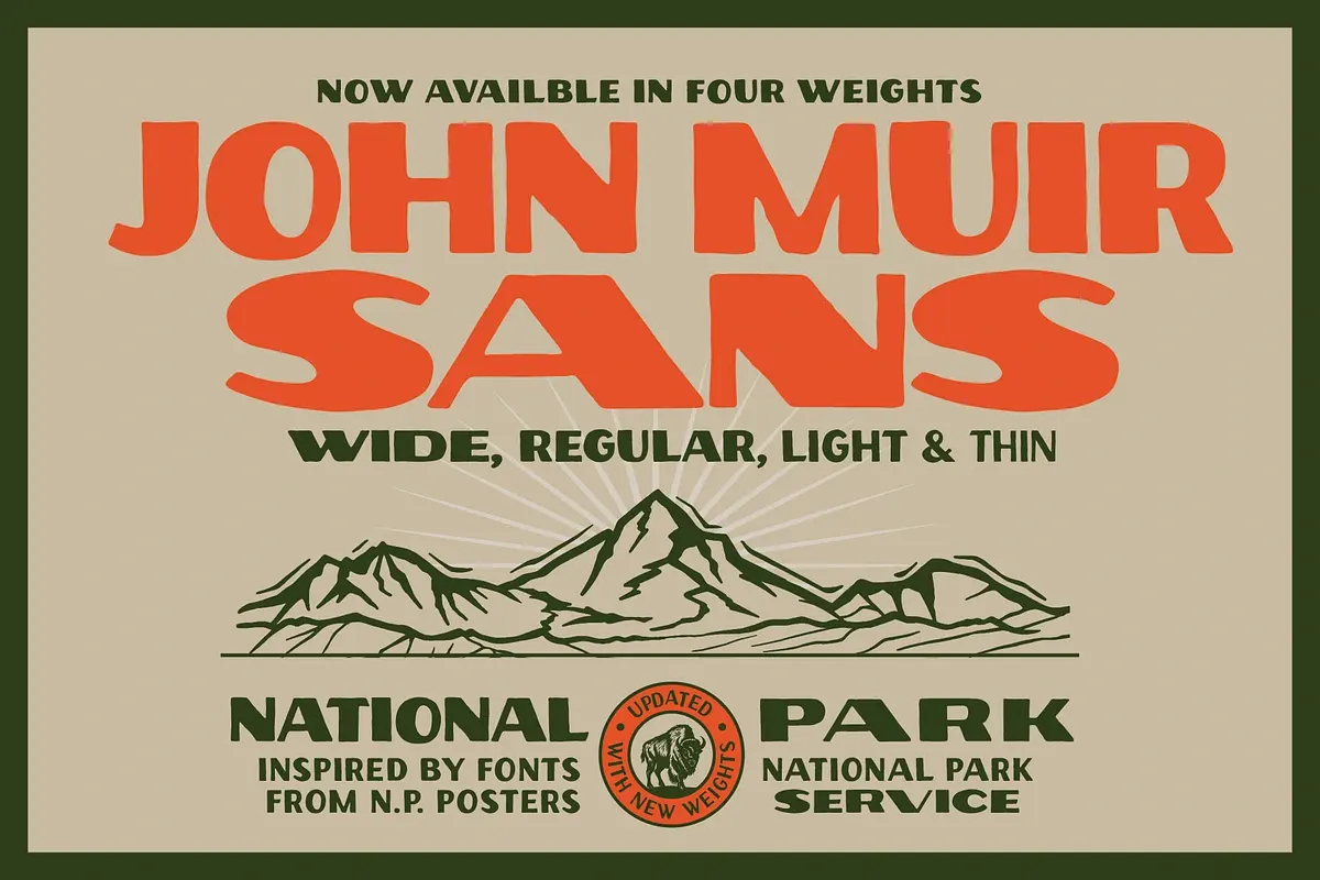 John Muir Sans – National Park Font Free Download Free Download John Muir Sans – National Park Font Free Download Free Download