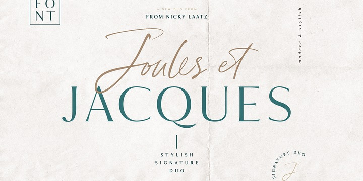 Joules et Jacques Font Free Download Joules et Jacques Font Free Download