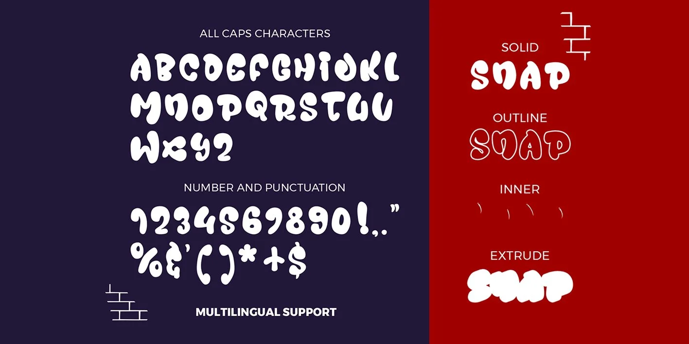Juicy Snap Outline Font