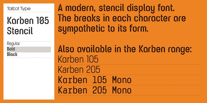 Karben 105 Stencil Font Free Download Karben 105 Stencil Font Free Download