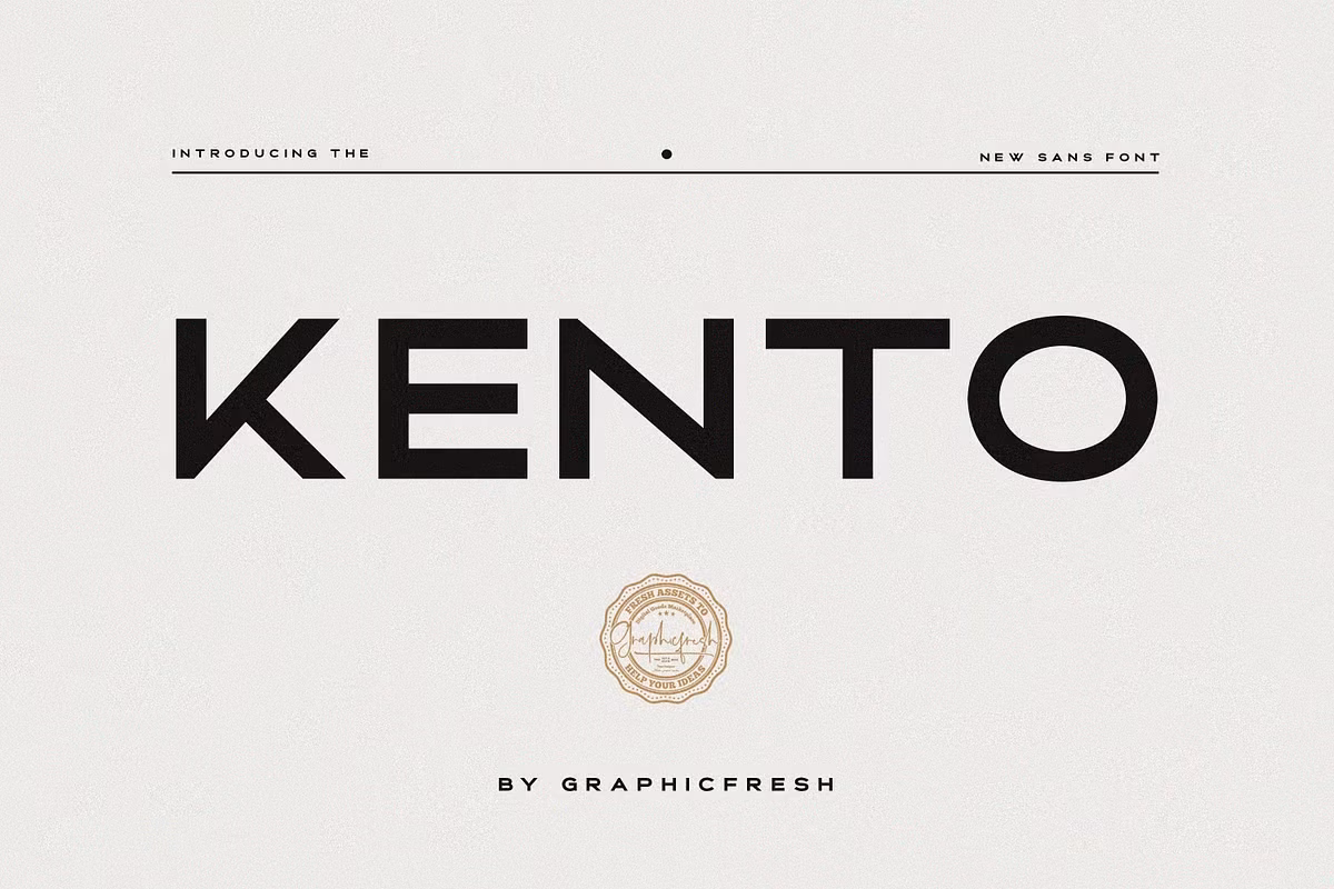 Kento - The Modern Sans Font Free Download Free Download