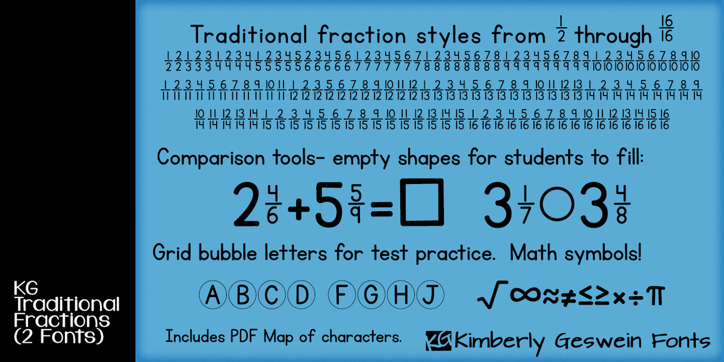 KG Traditional Fractions Font Free Download KG Traditional Fractions Font Free Download