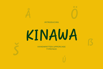 Kinawa – Playful Handwritten Uppercase Typeface
