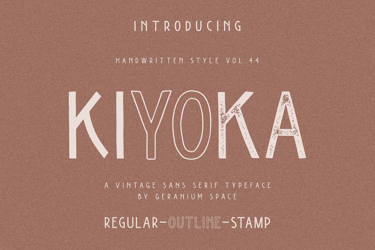 Kiyoka - A Vintage Sans Typeface Free Download Free Download