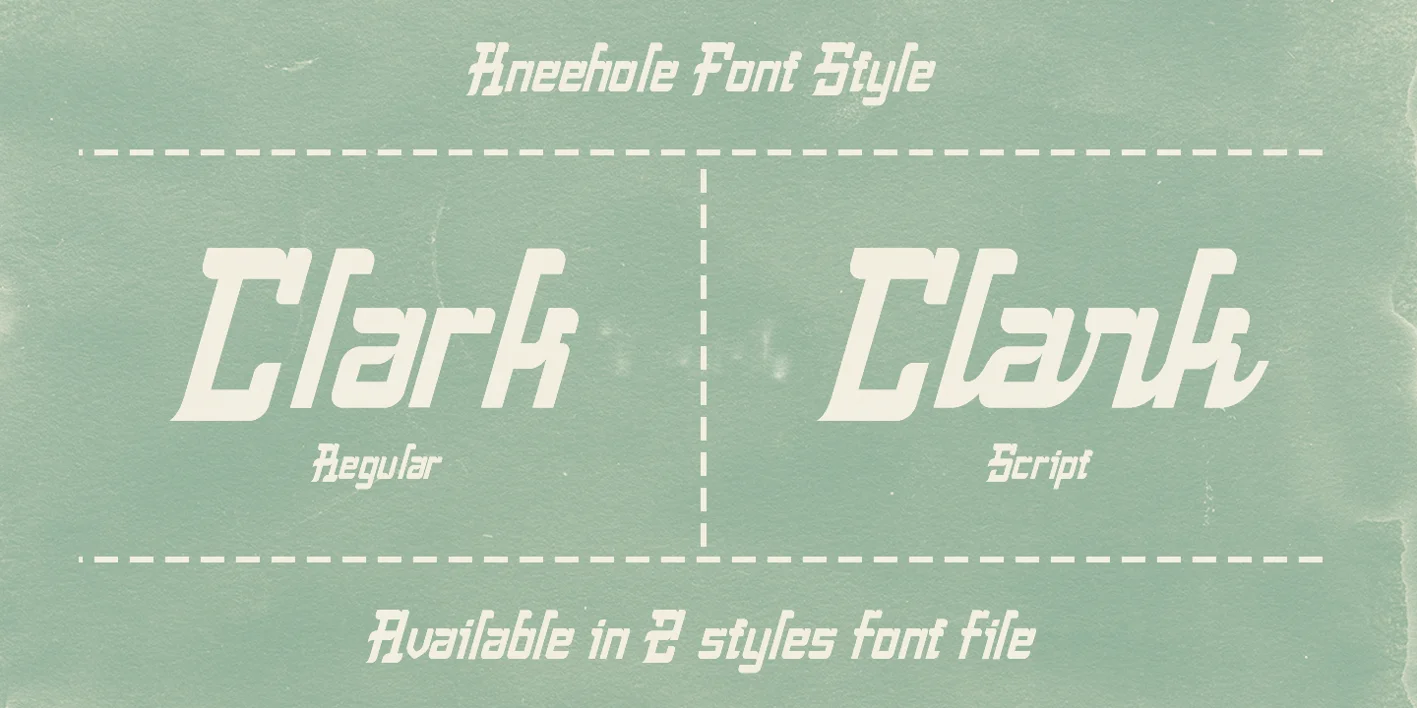 Kneehole Font