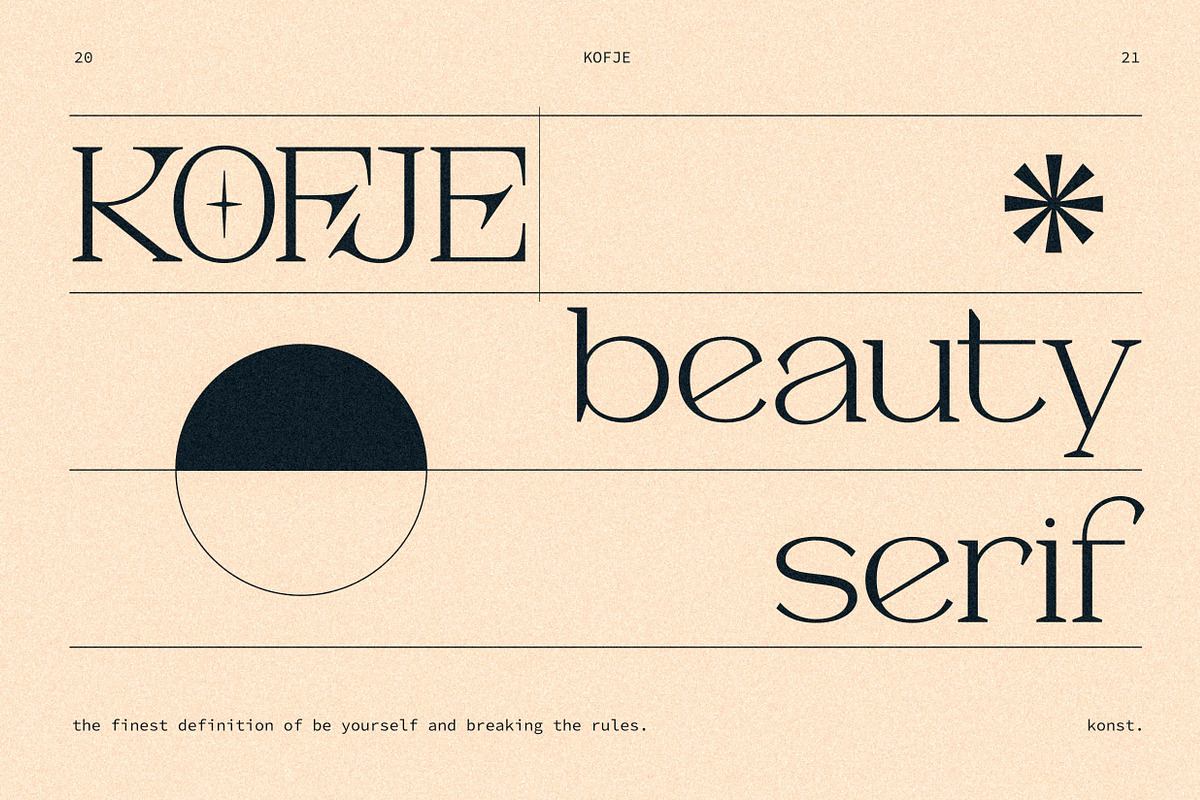 KOFJE - Beauty Serif Fonts Free Download Free Download