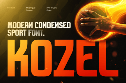 Kozel – Modern Condensed Sport Font