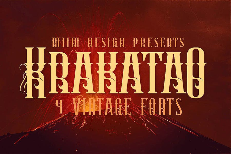 Krakatao - Vintage Font Free Download Krakatao - Vintage Font Free Download