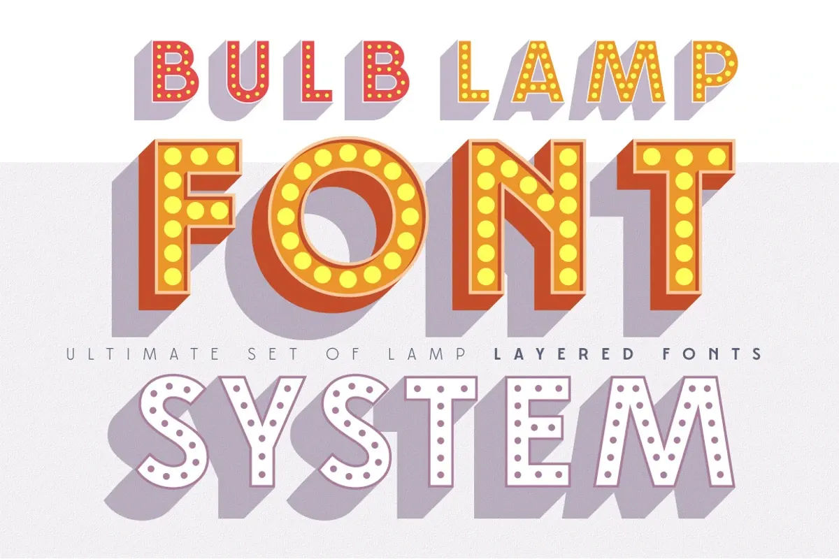Layered font set 3D Bulb lamp Free Download Free Download Layered font set 3D Bulb lamp Free Download Free Download