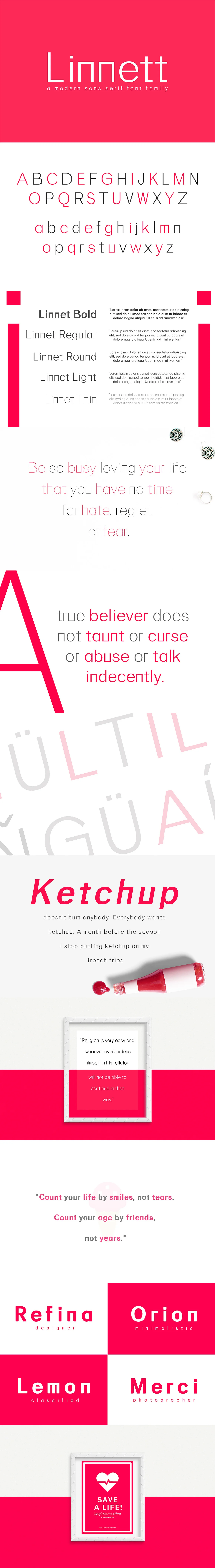 Linnett Sans Serif Font Family