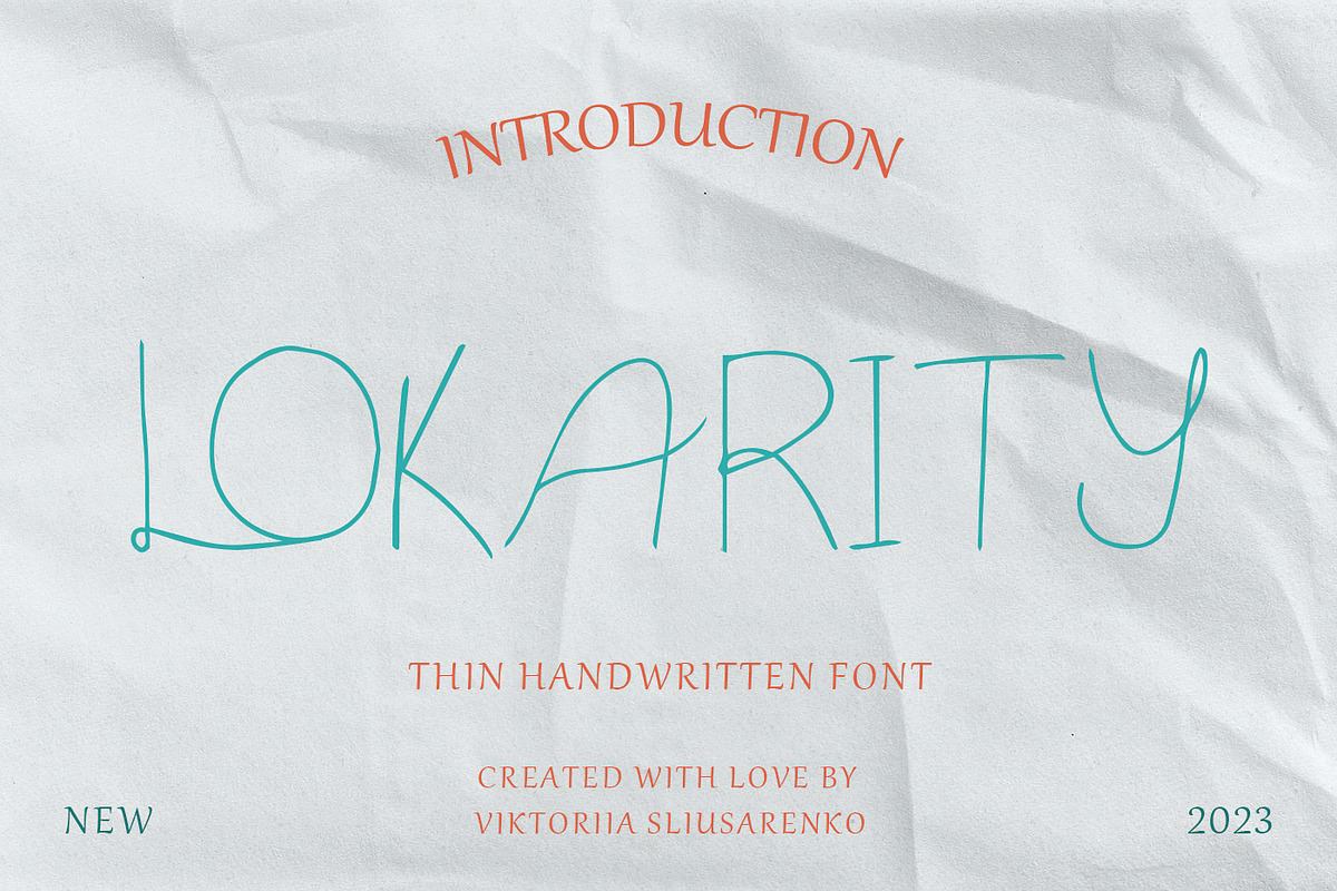 LOKARITY - thin handwritten font Free Download Free Download