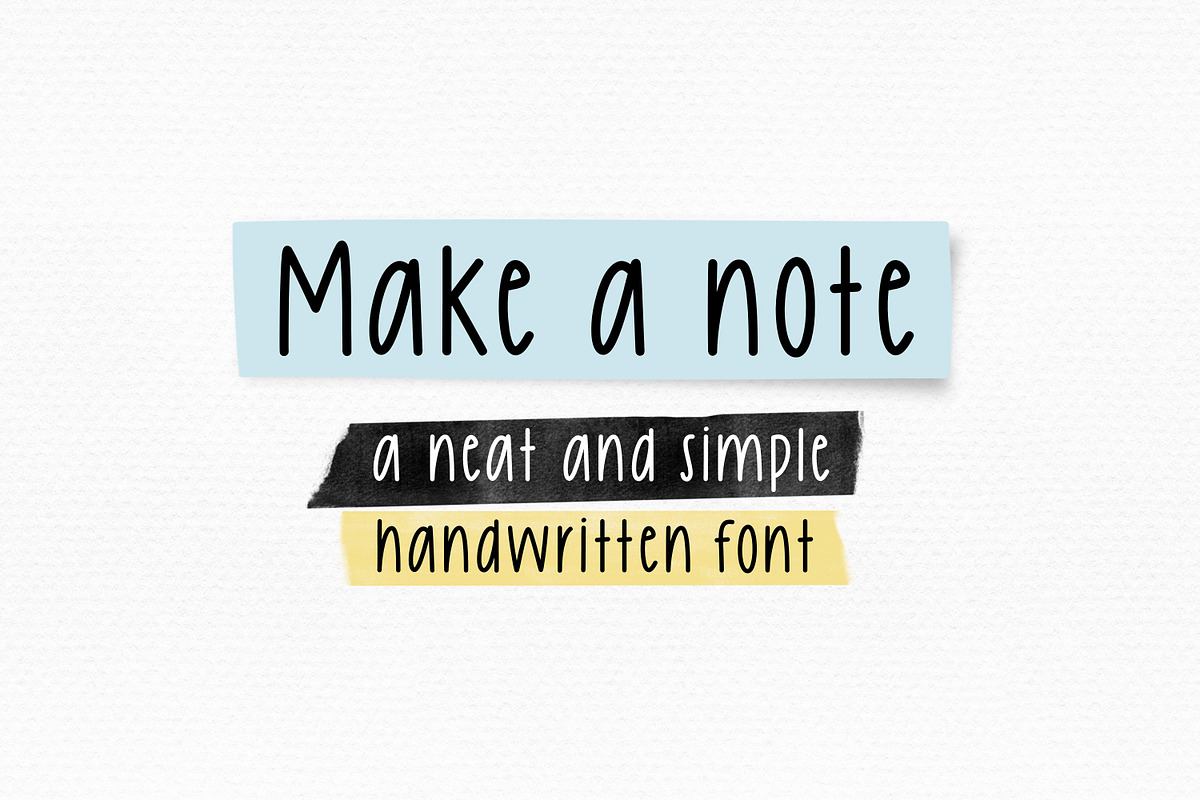 Make a Note - neat handwriting font Free Download Free Download Make a Note - neat handwriting font Free Download Free Download